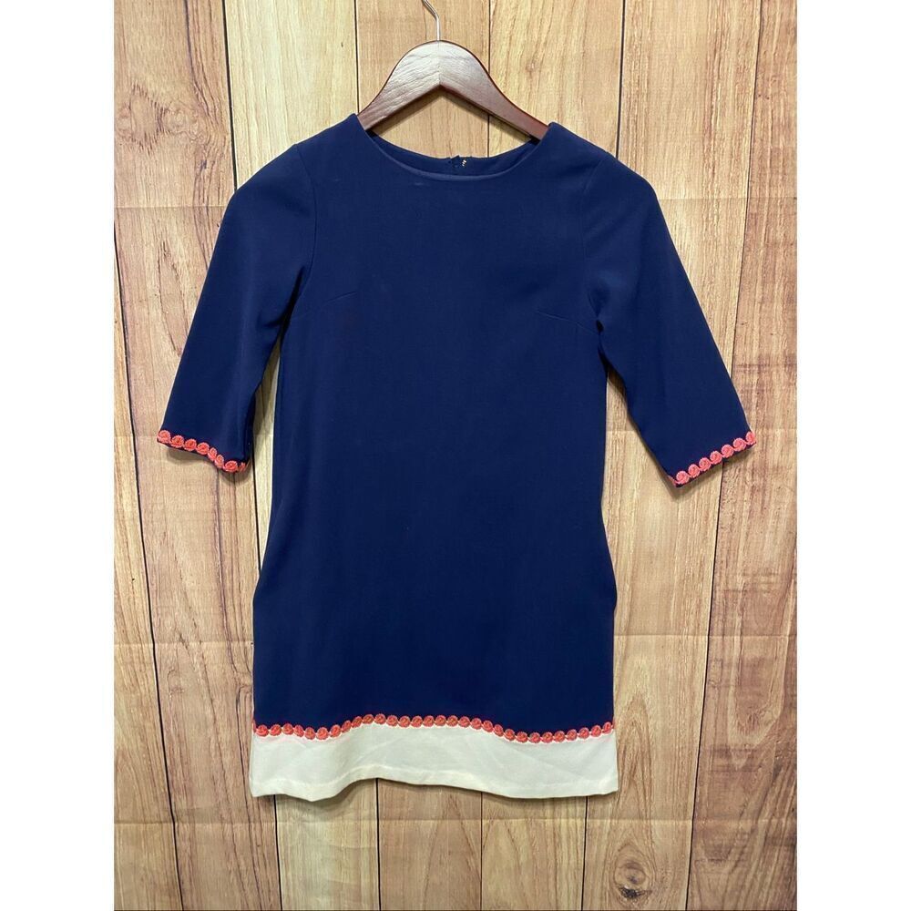 Vineyard Vines girls size 10 color block dress blue white pink pockets